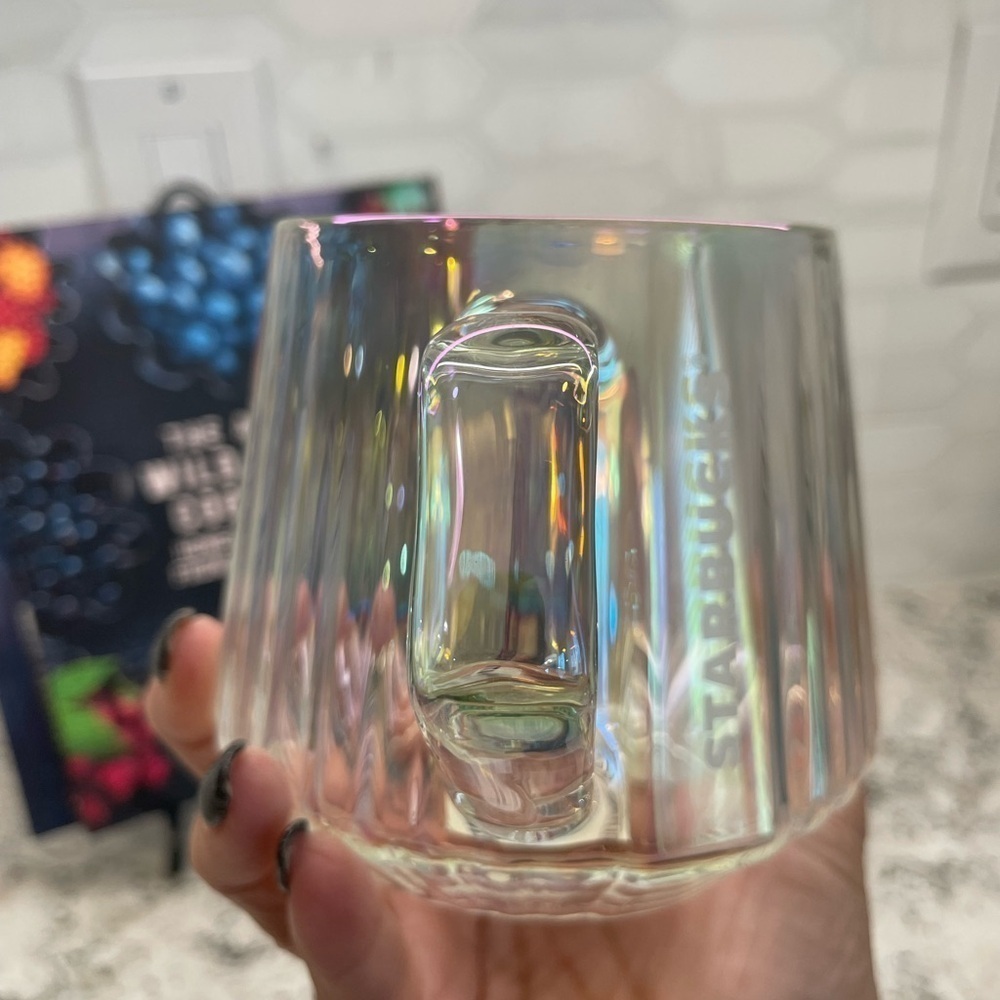 Starbucks 2024 Holiday Iridescent Glass Round Dome Pleated Glass Mug.NWT. Classy - Picture 4 of 6
